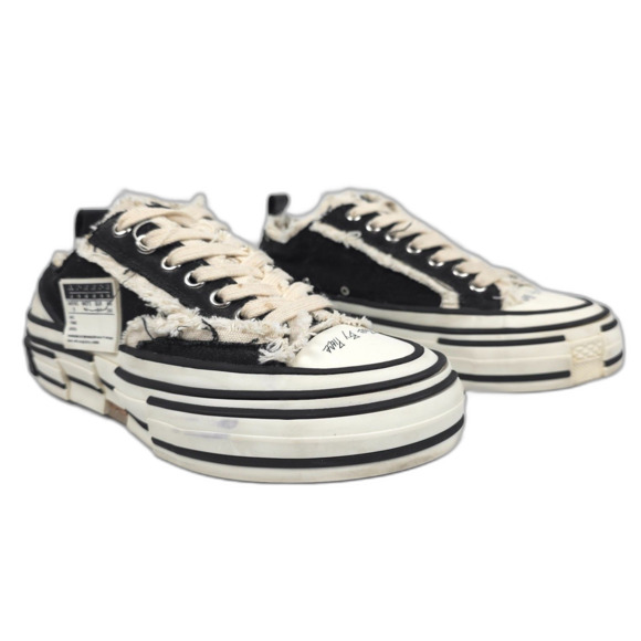 VESSEL x Yohji Yamamoto Patchwork Platform Low Sneakers Black Skate Y2k Grunge 7 - Picture 2 of 10